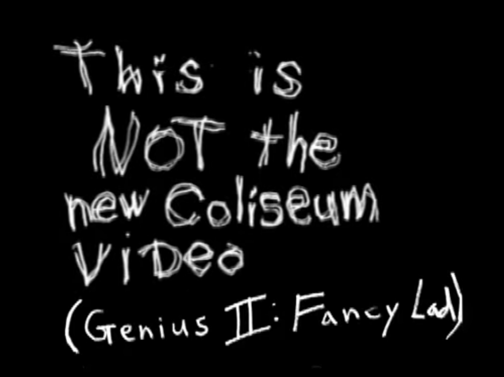 Fancy Lad - (This Is Not The New Coliseum Video) cover