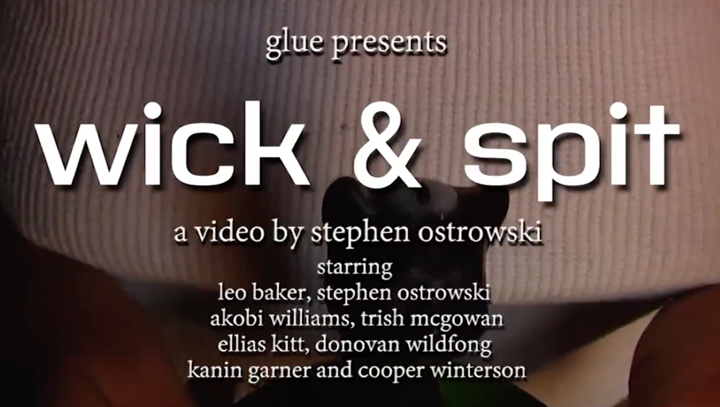 Glue - wick & spit cover