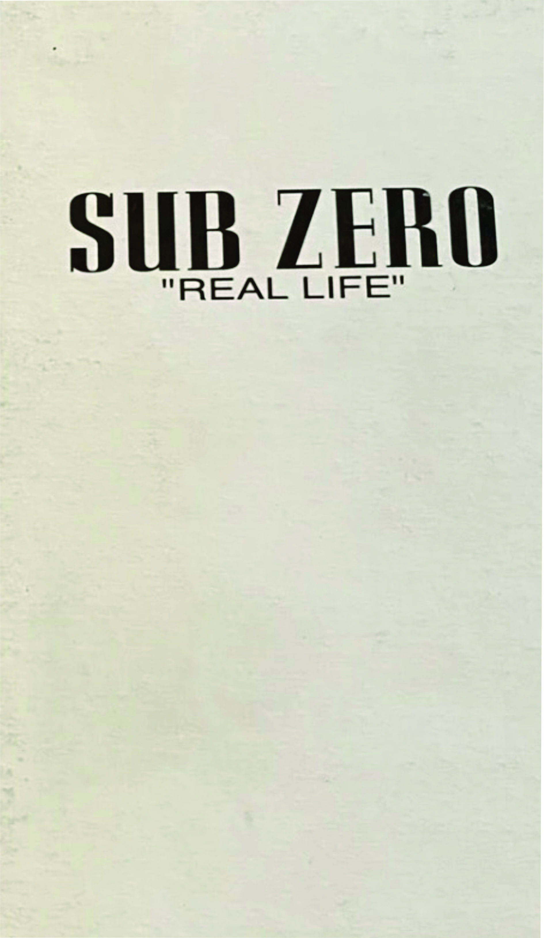 Sub Zero - Real Life cover